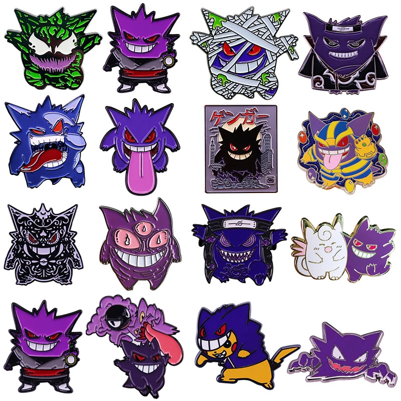 

Pokemon Gengar Lapel Pins for Backpacks Enamel Pin Cute Brooches for Women Pines Badges Fashion Jewelry Accessories Gifts