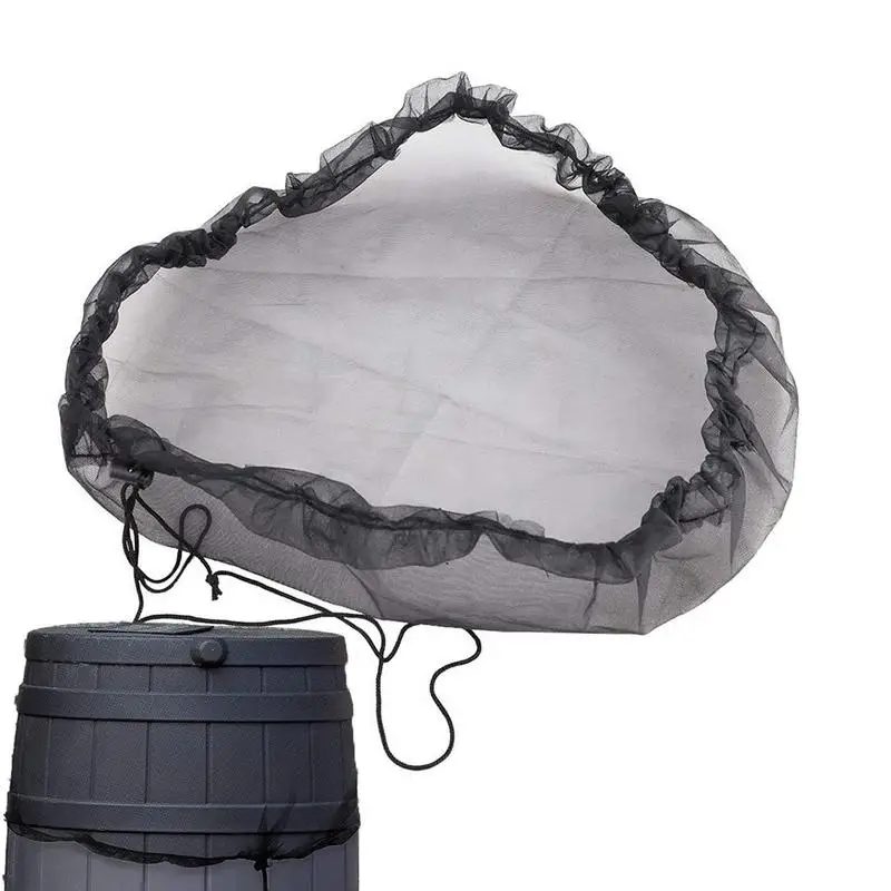Rain Barrel Screen Flexible Reuseable Durable Water Barrel Mesh Cover Netting For Rain Water Collection Anti-Mosquito Protection