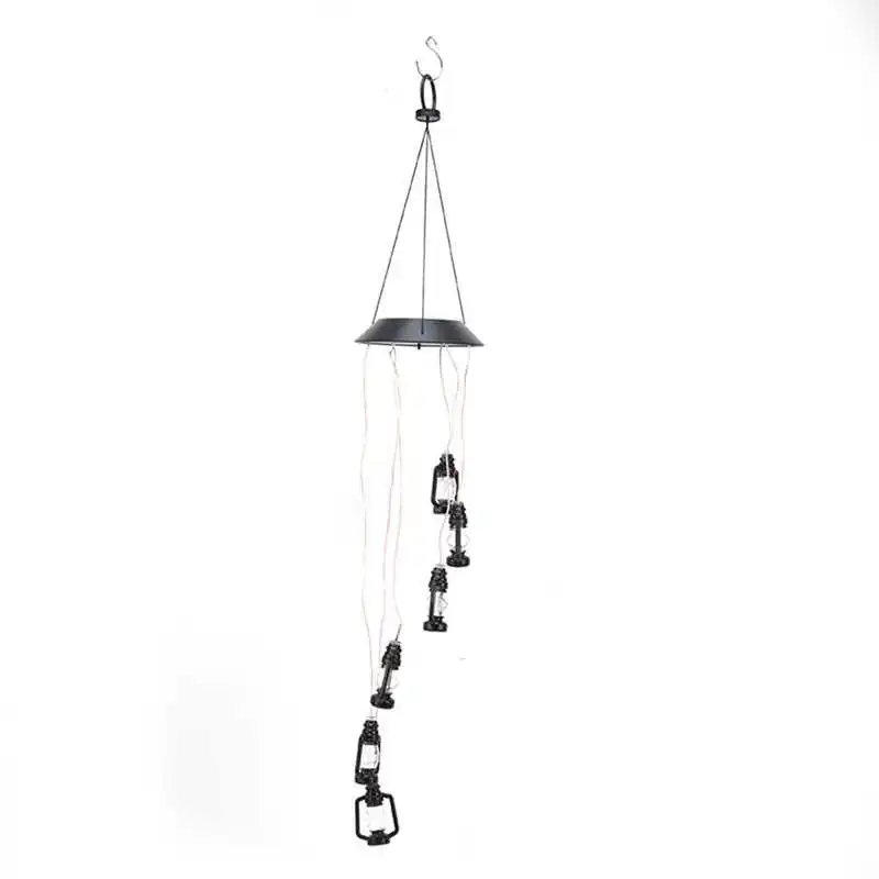 

Ветряные колокольчики на солнечной батарее, светодиодные водонепроницаемые колокольчики для сада и двора, меняющие цвет