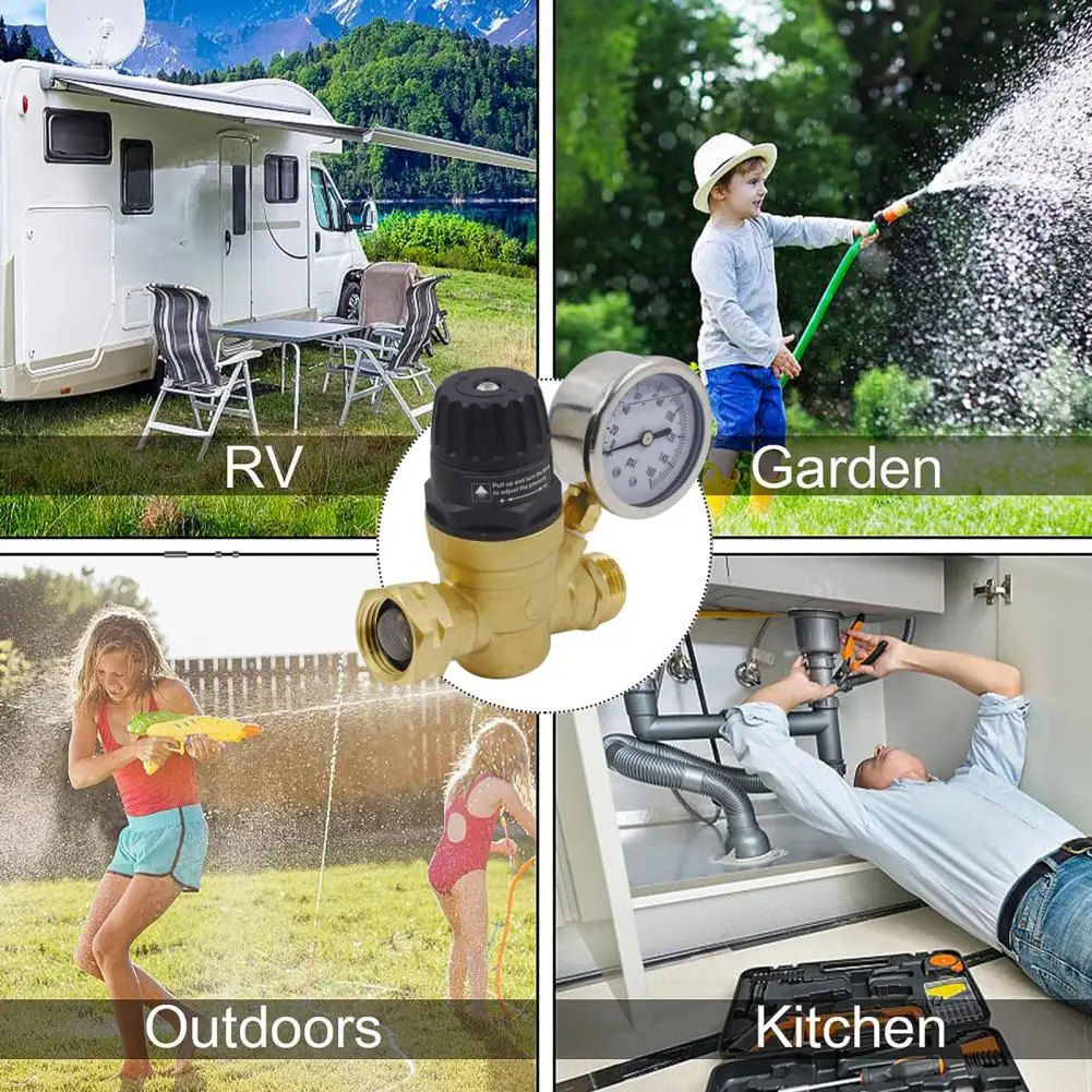 Регулируемый регулятор давления воды латунный бессвинцовый Rv с настраиваемым