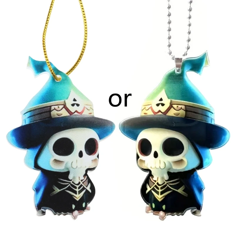 

Auto Rearview Ornaments Halloween Car Mirror Swing Pendant Skeleton Decoration
