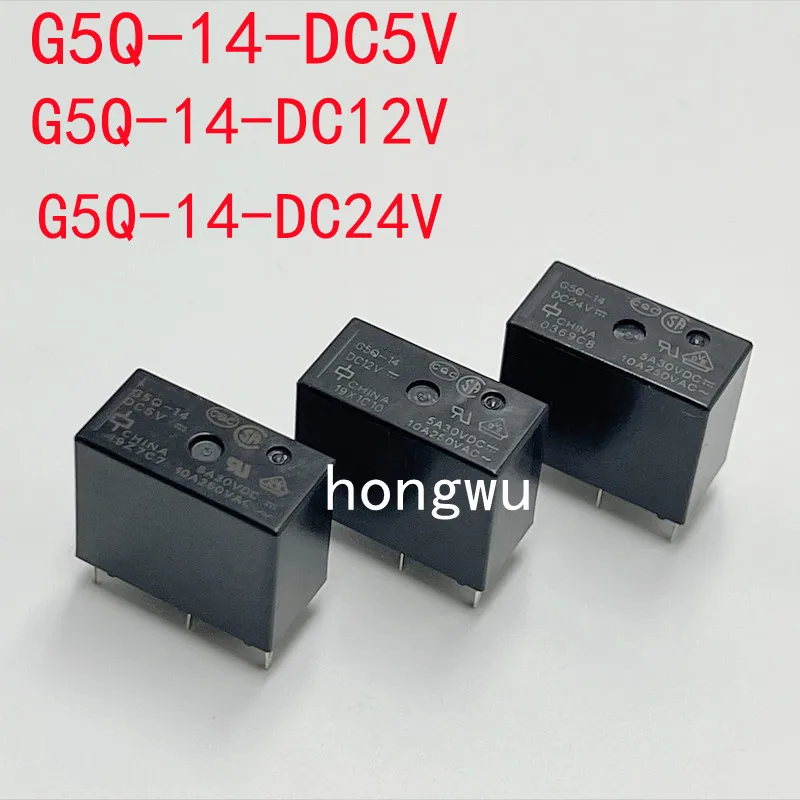 

Новый, 5 шт. G5Q-14-DC5V G5Q-14-DC12V G5Q-14-DC24V реле 10A 5 контактов
