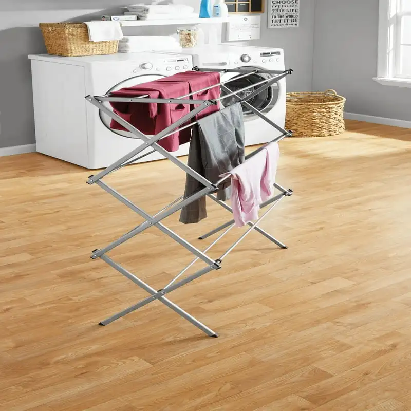 

Steel Laundry Drying Rack, Silver