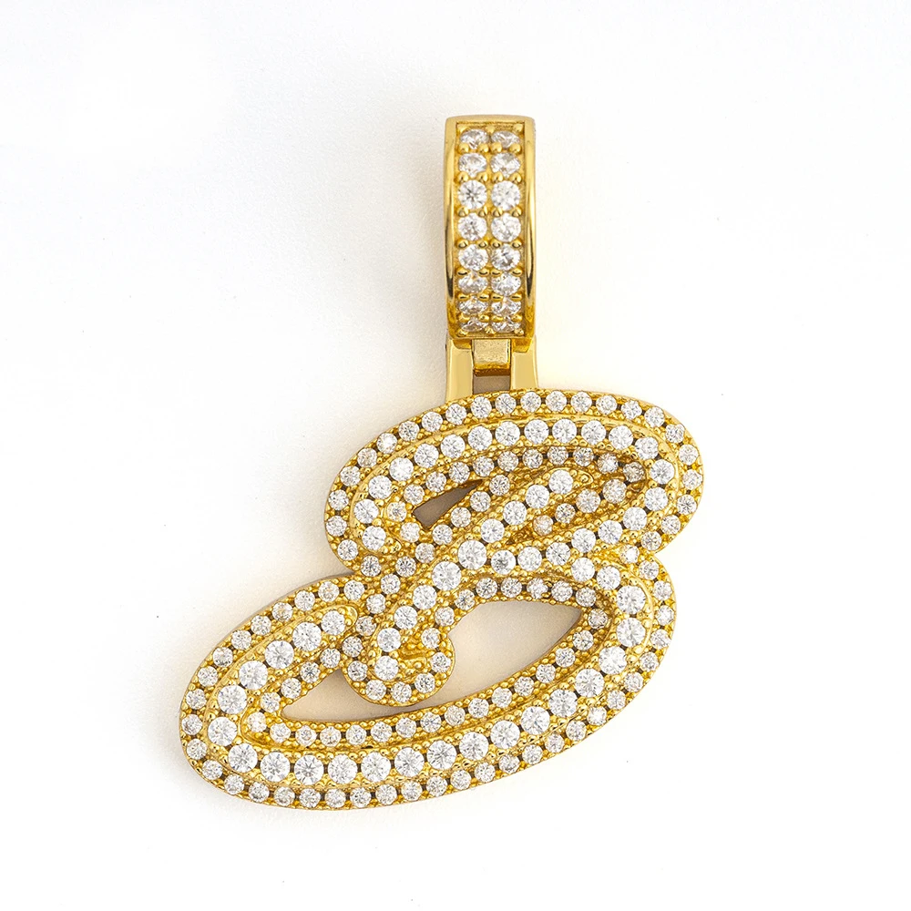 Hip Hop Moissanite Pendant Necklaces For Men S925 Silver Real Diamond Necklace Women Jewelry Pass Tester With GRA