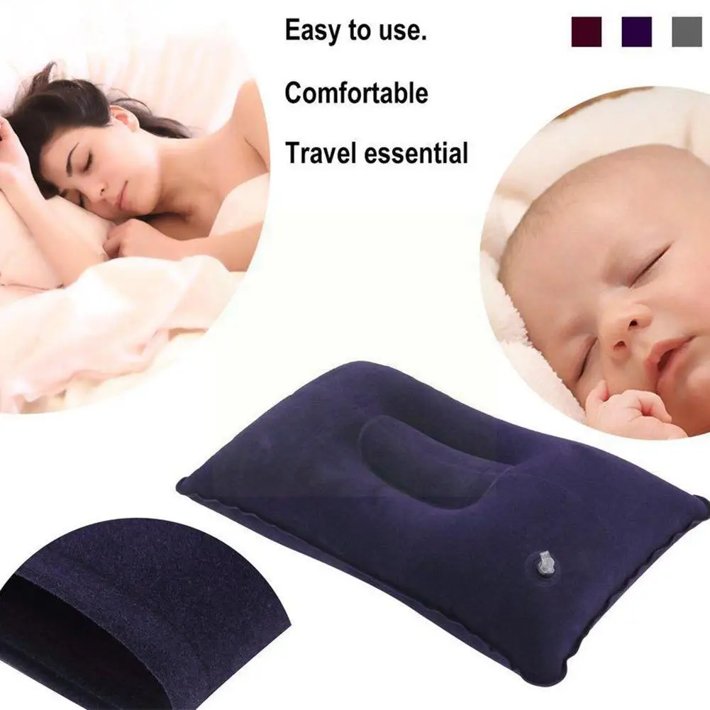 

Outdoor Camping Inflatable Pillow Pvc Flocking Travel Pillow Self-inflating Back Neck Waist L0d4 Cushion Pillow Pillow Port G2q2