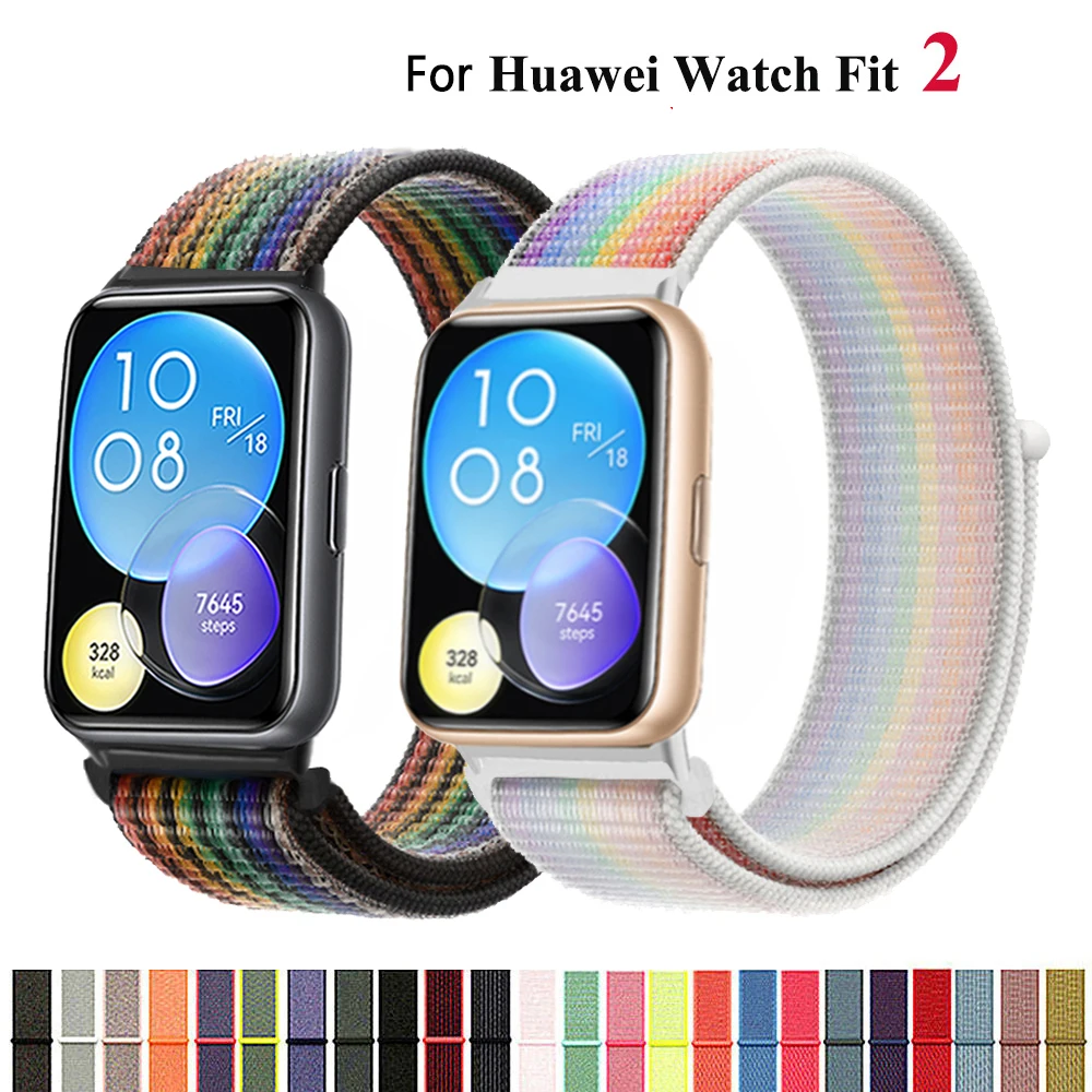 

Ремешок нейлоновый для Huawei Watch Fit 2, сменный Браслет для смарт-часов, аксессуары для Huawei Watch fit2 active