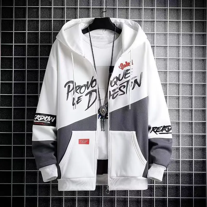 Men Tracksuit Japan Fashion Zipper Hooded Jacket and Sweatpants Two Piece Set Spring Autumn Casual Streetwear Male Joggers Suit