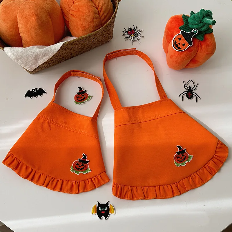 Фартук для маленьких собак на Хэллоуин с тыквой юбка ремешке домашних животных
