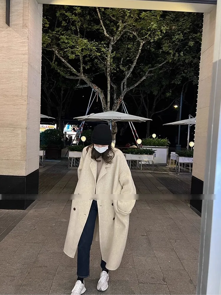 Двухстороннее кашемировое пальто для женщин