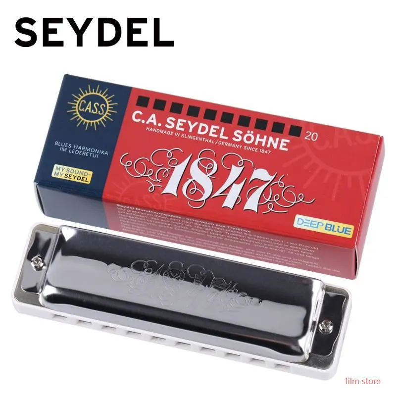 

Germany Side Seydel Ten Holes Blues Harp 1847db Advanced Adult Professional Universal Deep Blue