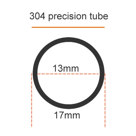 

Трубка из нержавеющей стали OD17mm 304, несварная Точная труба диаметром 17 мм, Толщина стен 1 2 2,5 мм, допуск 0,05 мм