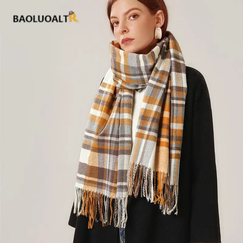 

Luxury High Quality 2021 New Fashion Ladies Scarf Thickened Simple Scarf Ladies Autumn and Winter Knitted Warm Ladies Shawls