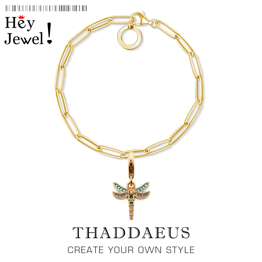 

Dragonfly Charm Bracelets,2020 Summer Brand Gold Bohemia Gift for Women,Europe 925 Sterling Silver Creative Fashion Jewelry