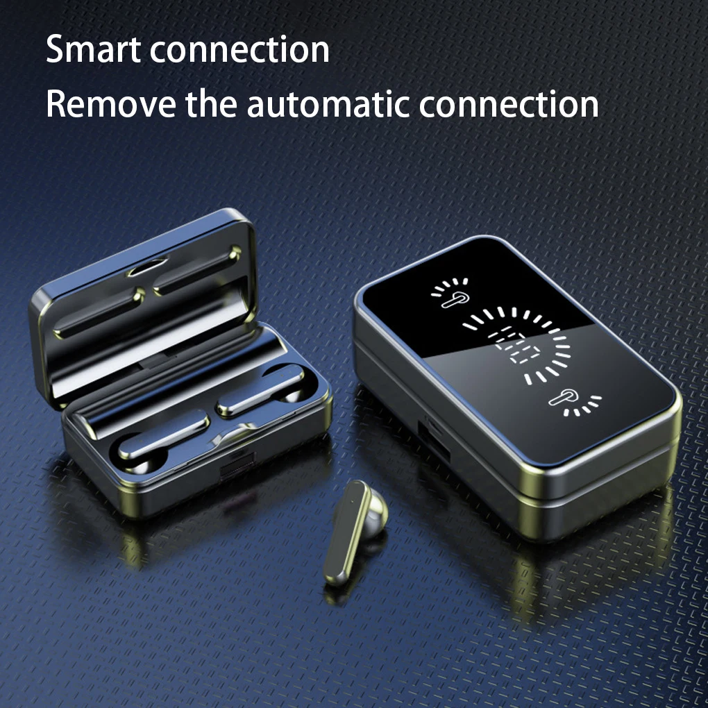 

Bluetooth-гарнитура, беспроводные наушники, съемная зарядка, Совместимость с шумоподавлением, водонепроницаемые черные наушники с дисплеем