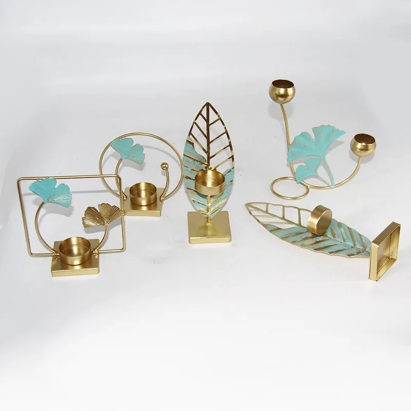 S Wedding Candlestick Sky-blue Vintage Tea Light Holder