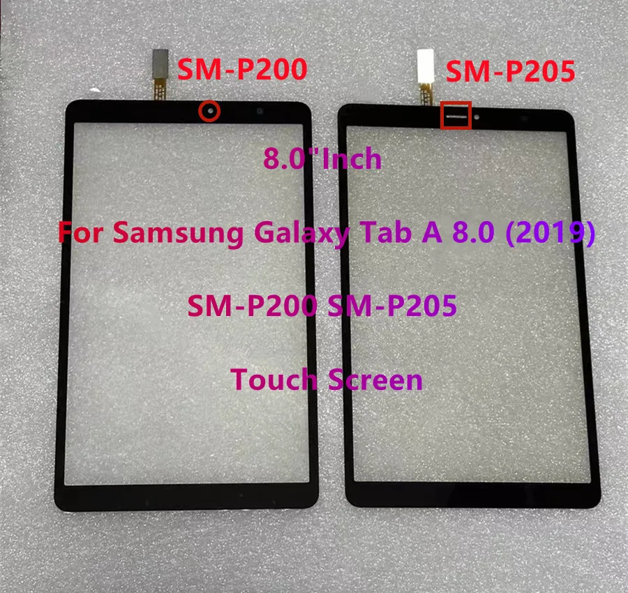 Фото Новинка 8,0 дюйма для Samsung Galaxy Tab A(2019) P200 P205 SM-P200 сенсорный экран дигитайзер стеклянная панель Датчик Замена тест №1