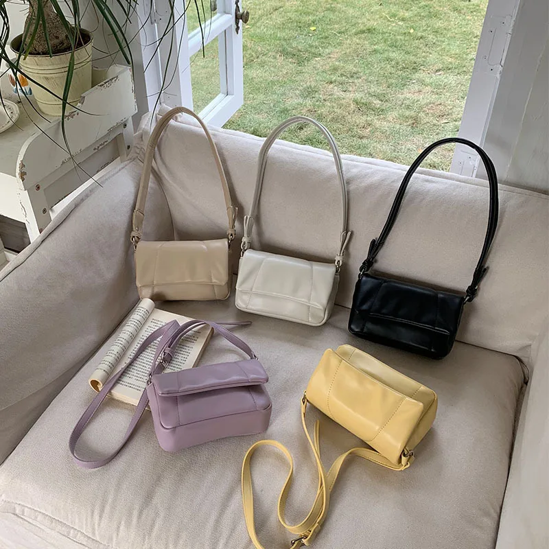 Diinovivo Fashion Square Bag For Women Crossbody Bag Luxury Handbags And Purse Pleated Quilted Designer Shoulder Bags WHDV2259