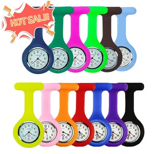 Imported High Quality Silicone Nurse Watch Solid Medical Pocket Watch Pin Pocket Watch Hanging Watch Brooch D