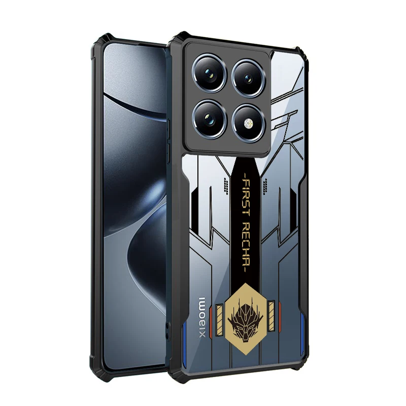 Для Xiaomi 14T Pro 13T 12T 11T 10T Lite 9T Прозрачный чехол для предотвращения падения с узором No