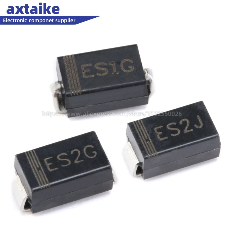 100 шт. ES1D ES1G ES1J ES1M ES2D ES2G ES2J ES2M SMA DO-214AC 1A 200 в 400 в 600 в SMD диоды, супербыстрый Восстанавливающий выпрямитель