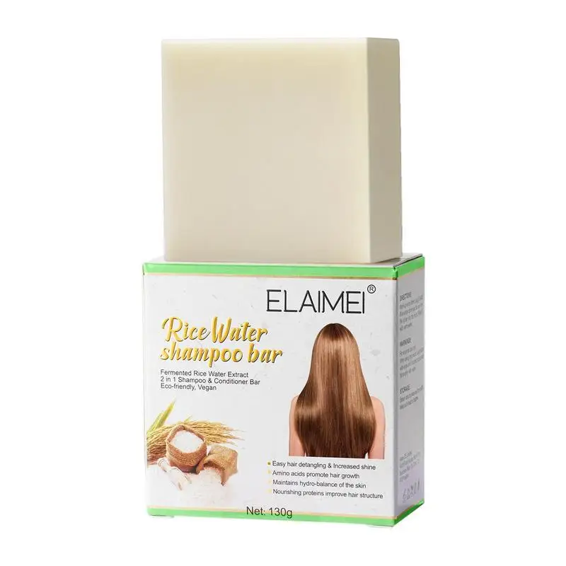 

Hair Growth Shampoo Bar Rice Shampoo Soap Anti-Hair Loss Rice Water Natural Ingredients Moisturizing Shampoo For Hair Care
