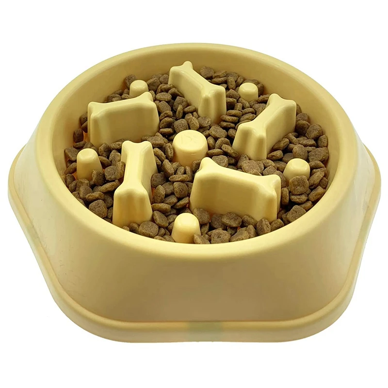 

Миска для собак с медленной кормушкой, Интерактивная Альтернативная Антискользящая миска для домашних питомцев против орошения, для здоро...