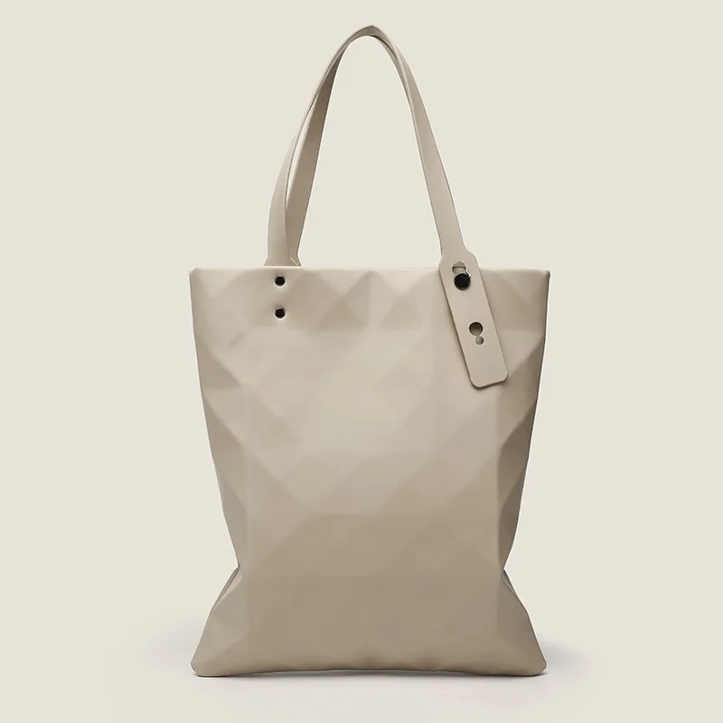 Fashionable Folding Rhombus Rhombus Bucket Bag Handbag Shoulder Bags 2022 New High Capacity Summer Laser Geometric Tote Bag