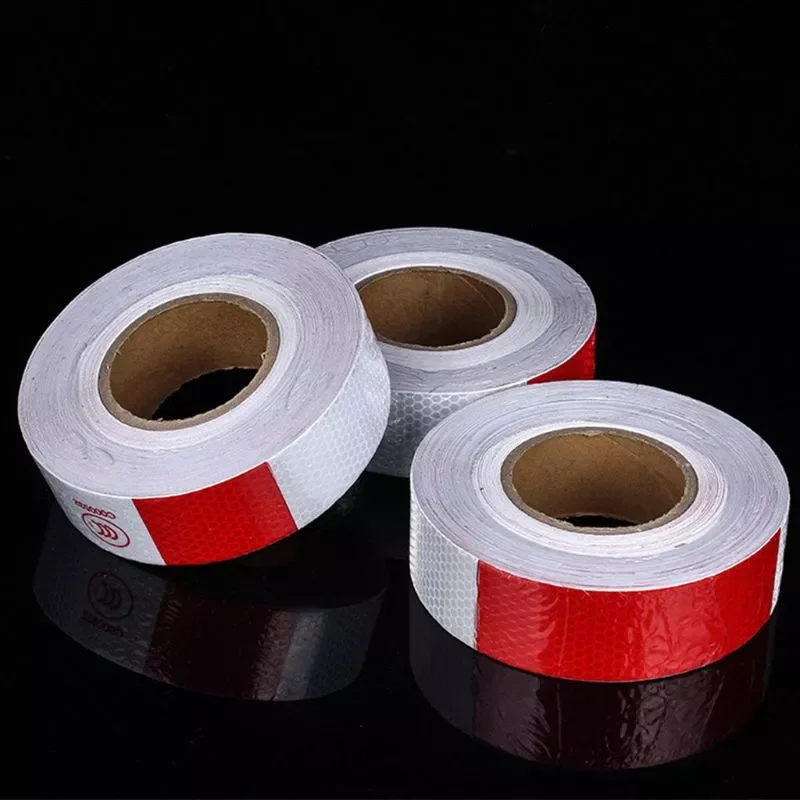 

Reflective Car Safety Warning Stickers Waterproof Red and White Adhesive Tape