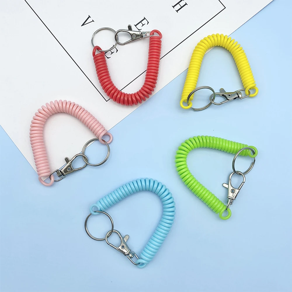 1PC Весенняя верёвка для ключей из пластика, мобильный телефон, анти-потерянные ремни для удержания, аксессуары для ключей на кольцах.