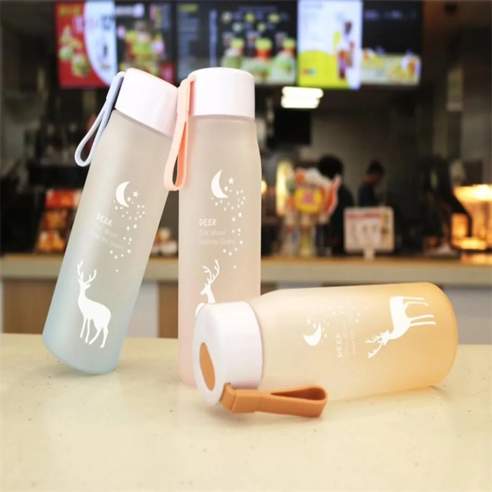 

560ml Sports Water Bottle Plastic Portable Drinking Cup Girl Leakproof Drop-proof Shaker Mug Travel Outdoor Kitchen Dining Bar