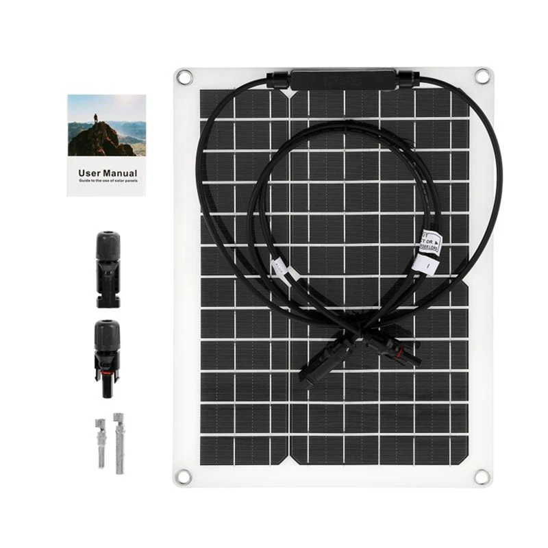 

1 комплект 18 в зарядное устройство с солнечной панелью с крышкой разъема IP65 для телефона автомобиля RV лодки зарядное устройство
