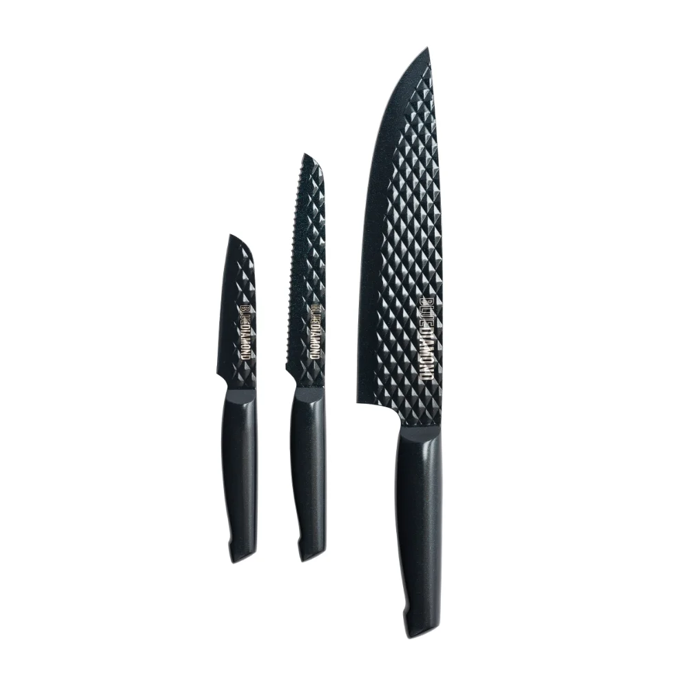 

Blue Diamond Sharp Stone Nonstick Knife Set, 3-piece knife set knife kitchen accessories knives set