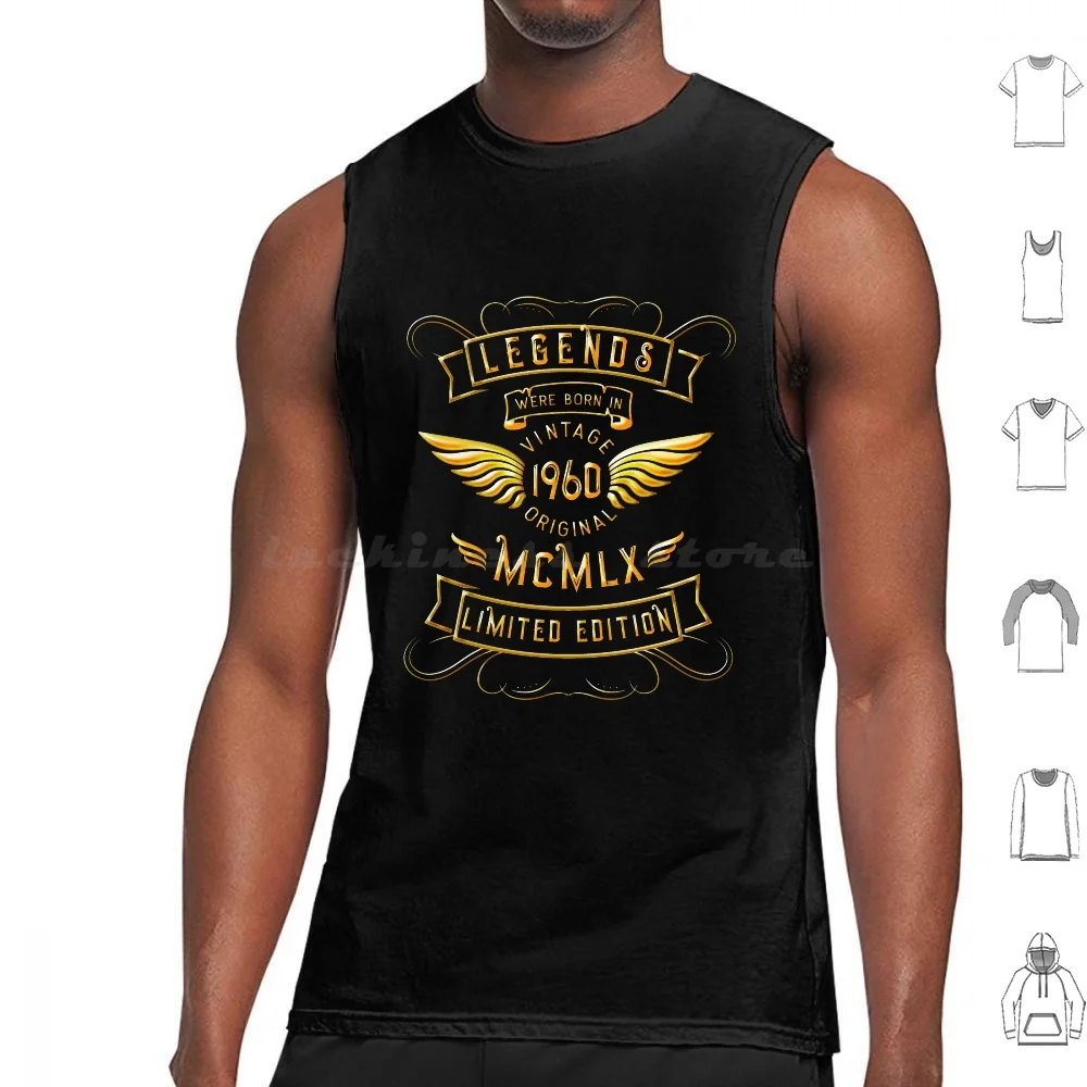 

60Th Birthday-1960 Born Gift Born 1960 Tank Tops Vest Sleeveless 60Th Birthday Vintage 1960 Born In 1960 Women Born 1960 Born