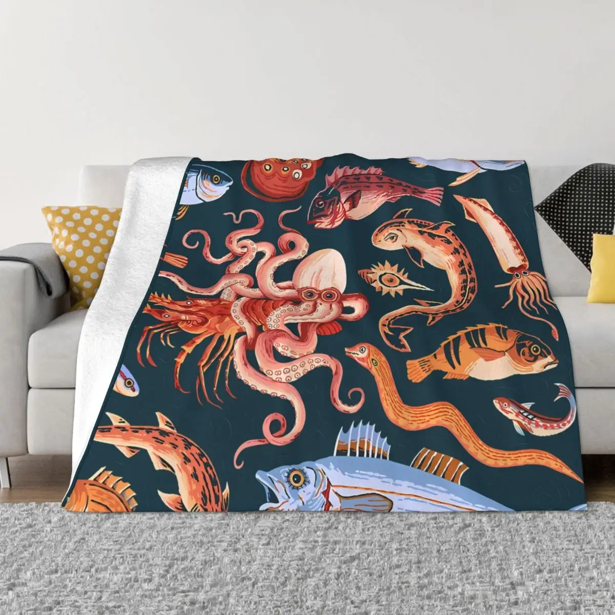 

Фланелевое одеяло весна осень Помпеи морская мозаика теплые Пледы для зимнего постельного белья