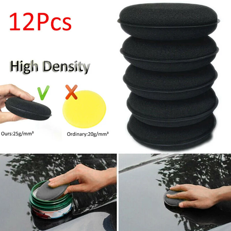 

12pcs High Density Car Waxing Polish Foam Sponge Detailing Applicator Pad