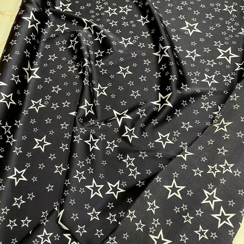 

Pure Silks Fabric Digital Print Stretch Satin Dress Bed Cloth Mulberry Silk Fabrics Diy Sew Embroidered Wholesale Cloth by Meter