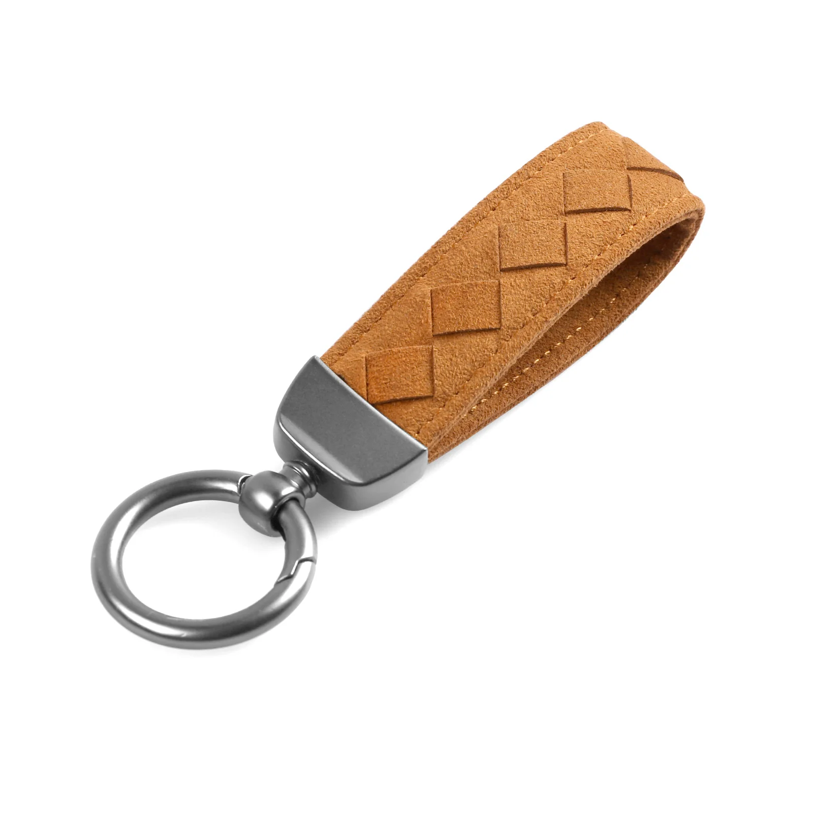 

Alfanxi Car Key Ring,Car Keychain Clip Italy Alcantara Material Universal Key Chain