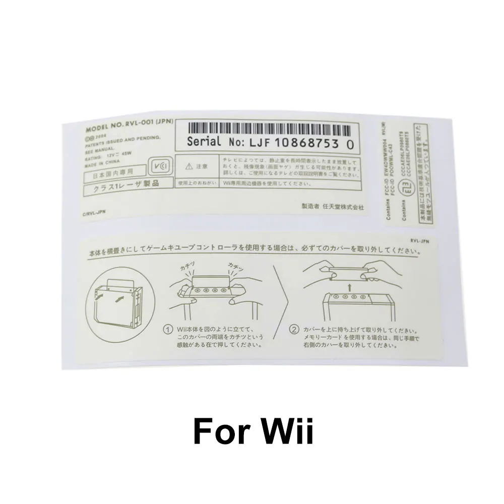 JCD 2 шт. для 3DS XL Wii SNES NDS замена игровой консоли этикетки-наклейки IQUE GBA SP Корпус