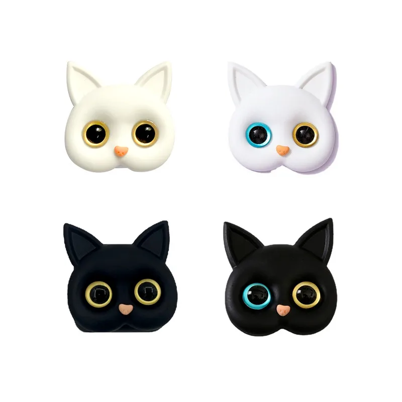

Creative Kitten Mobile Phone Tablet Mobile Phone Airbag Holder Adhesive Type With Makeup Mirror Ring Mobile Phone Holder