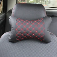 universal car neck pillows leather car headrest neck support pillow cushion pad for head pain relief car styling accessories