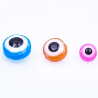 50pcslot 6mm8mm10mm blue orange pink devil eye bead caps resin eyes beads for jewelry making diy handmade accessories