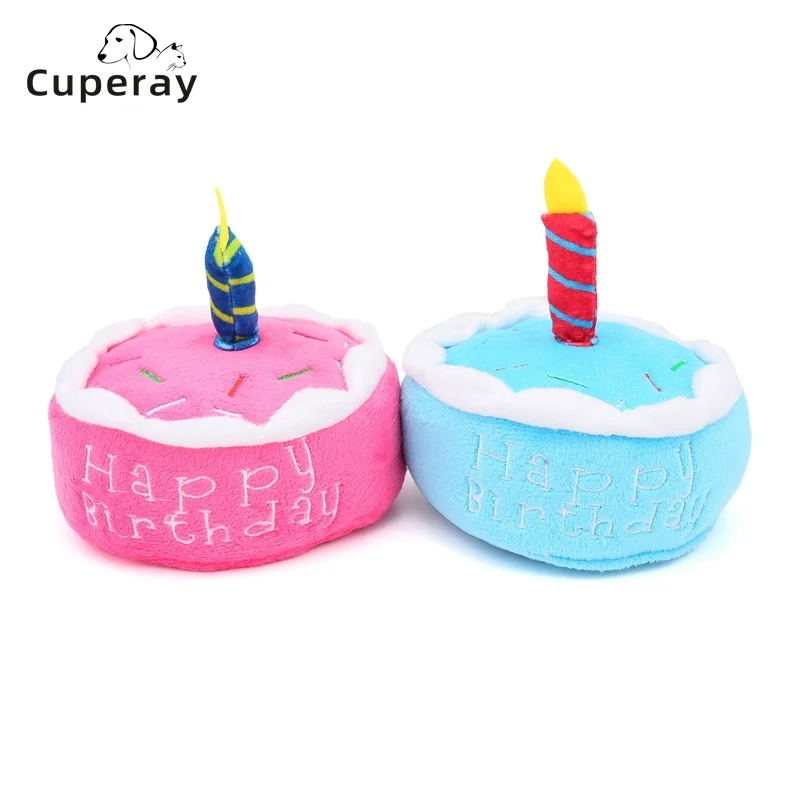 

Dog Molar Toy Plush Birthday Cake Pet Toys Playing Interactive Bite Resistant Chew Cupcake Stuffed Cats Dogs Catch Toys Supplies