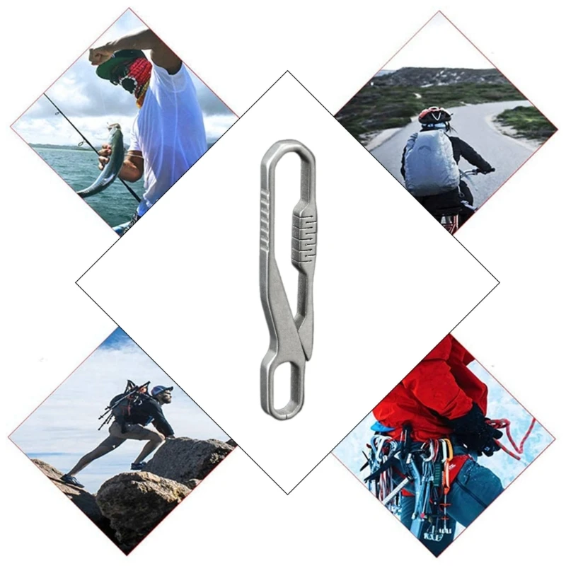 Карабин из титанового сплава зажим для ключей удобный брелок быстроразъемный