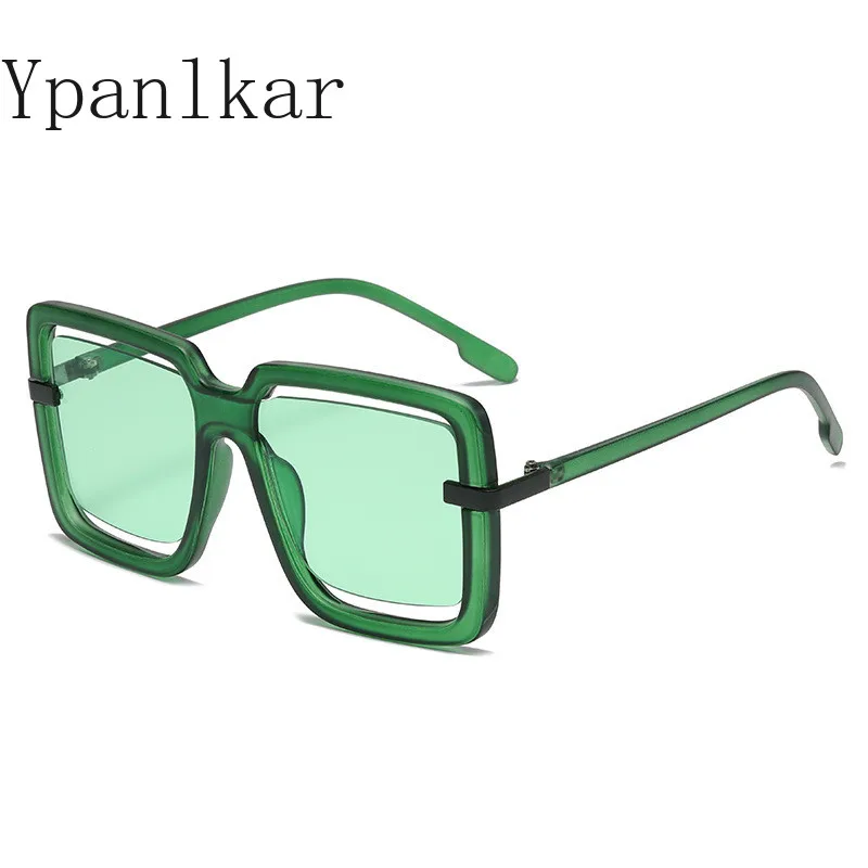 

Woman Sunglasses Black Fashion Hollow Out Square Glasses Big Frame Beach Sunglasses Vintage Retro Glasses Unisex Oculos Feminino