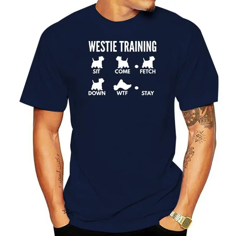 

Funny West Highland White Terrier Training Westie Dog Tricks T Shirts Graphic Cotton Streetwear Short Sleeve Oversized T-shirt