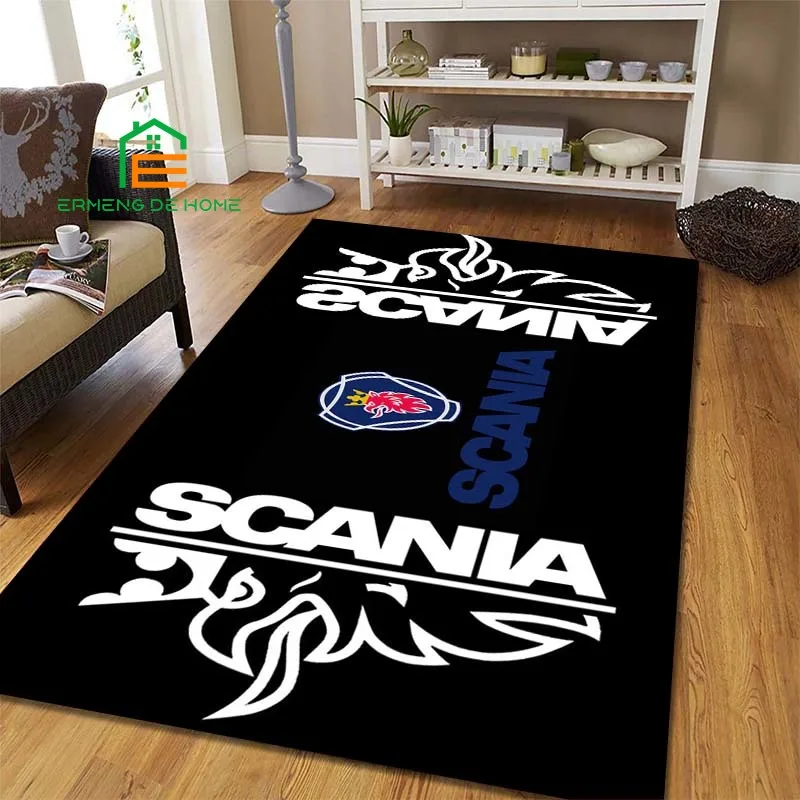 

Scania Logo Truck Pattern Carpets for Bedroom Living Room Kitchen Floor Mats Home Decor Non-Slip Floor Pad Rug