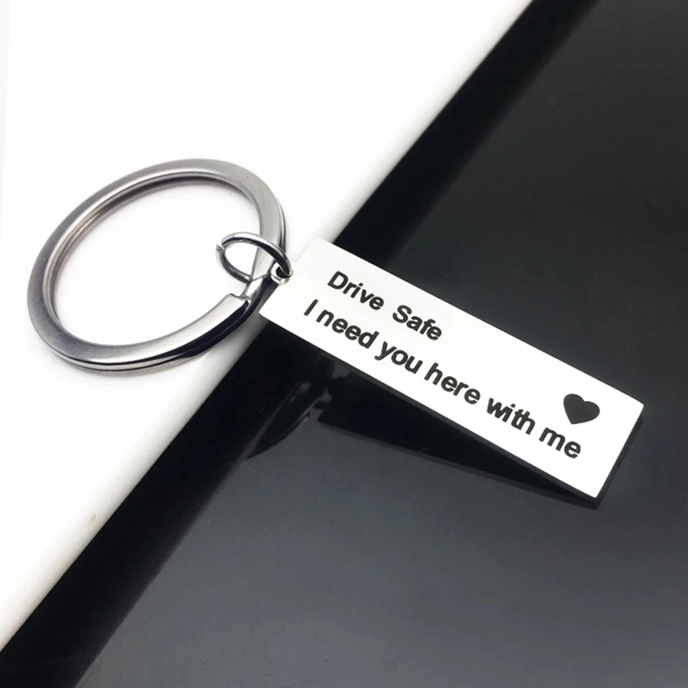 

Personality Drive Safe Keyring Metal Gift KeyChain Charm For Unisex Accessory Stainless Steel Pendant Key Ring Key Chain