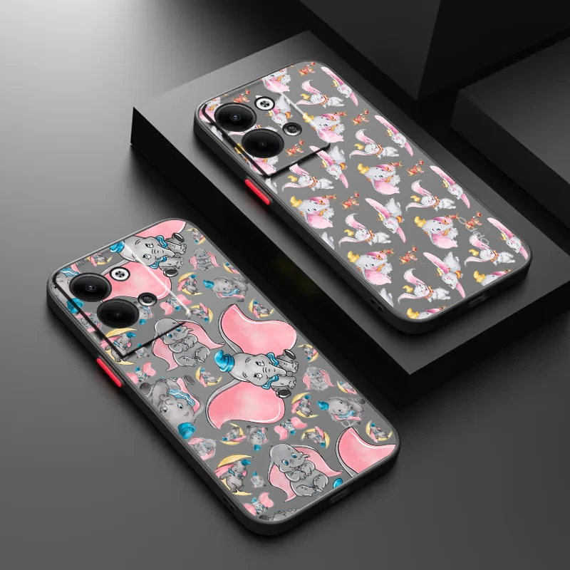 

For OPPO Realme GT Neo Q5 Q3S Q3T Master 8 7 6 Lite Pro Frosted Translucent Hard Dumbo Cute Cartoon Phone Case Coque Capa