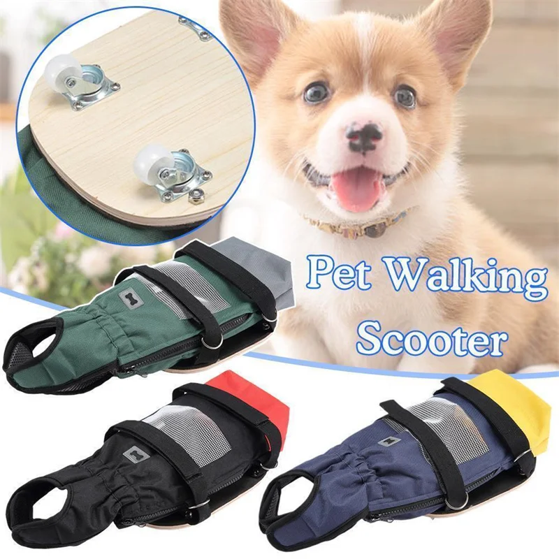 

Pet Wheelchair Walk Cart Roller Scooter Puppy Dog Weak Paralyzed Wear-Resisting Drag Bag For Handicapped Hind Leg Walking Helper
