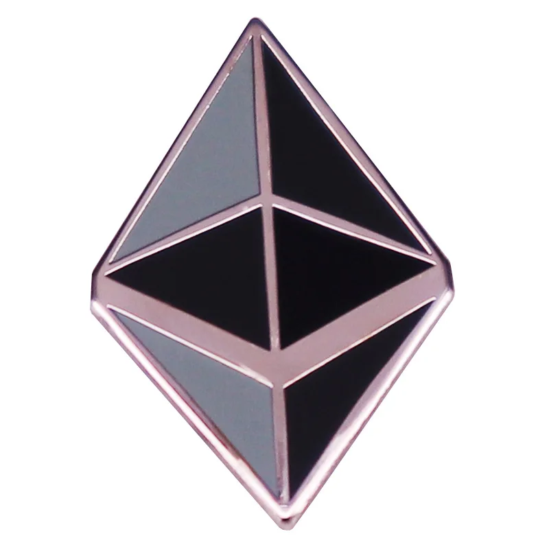 

Ethereum Cryptocurrency Symbol Brooch Interesting Metal Enamel Badge Denim Jacket Backpack Pin Decoration Given Friends Gifts